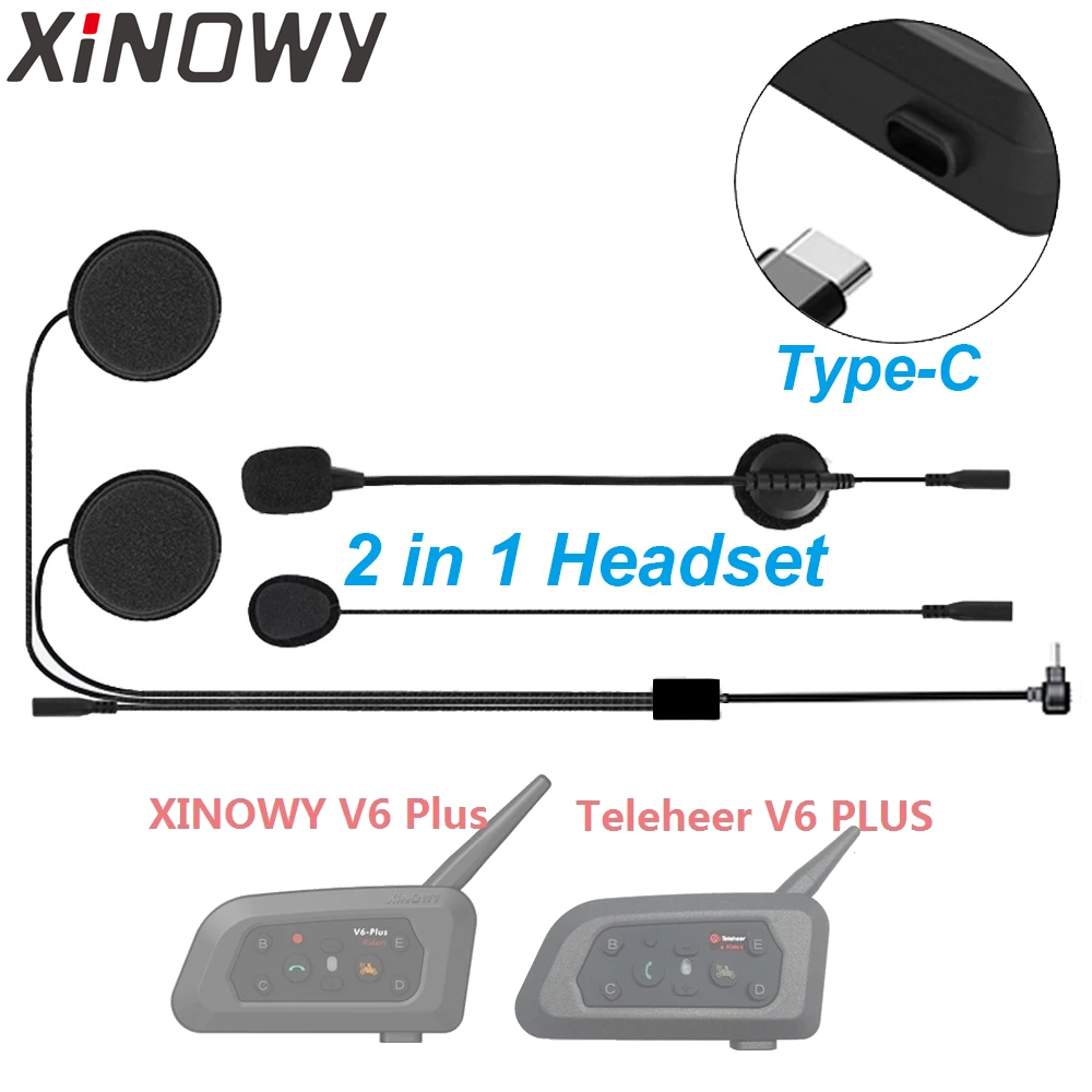 Universal Motorcycle Helmet Intercom Headset - Loại C Tai Nghe Chụp Tai