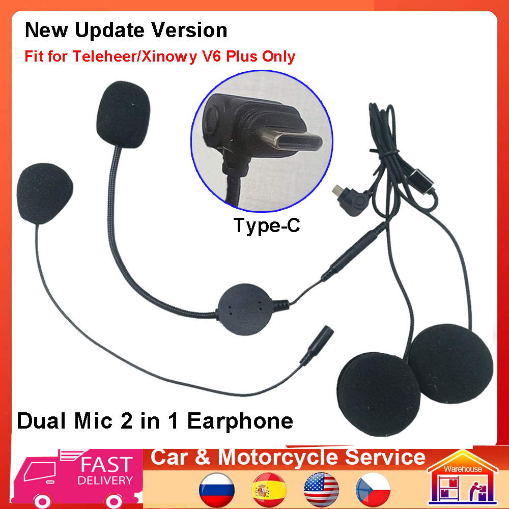 Full Face Motorcycle Helmet With Bluetooth - Loại C V6 Tai Nghe Loa
