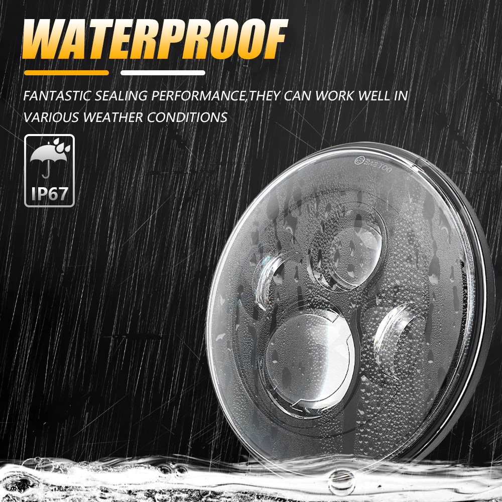 Universal 7 Inch LED Headlight - đánh giá và giá Universal Motorcycle Led Headlight Projector