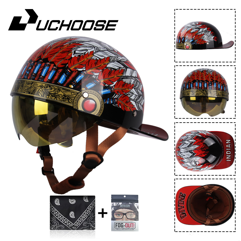 2024 Adult Open Face Summer Re - đánh giá và giá Vintage Open Face Retro Helmet