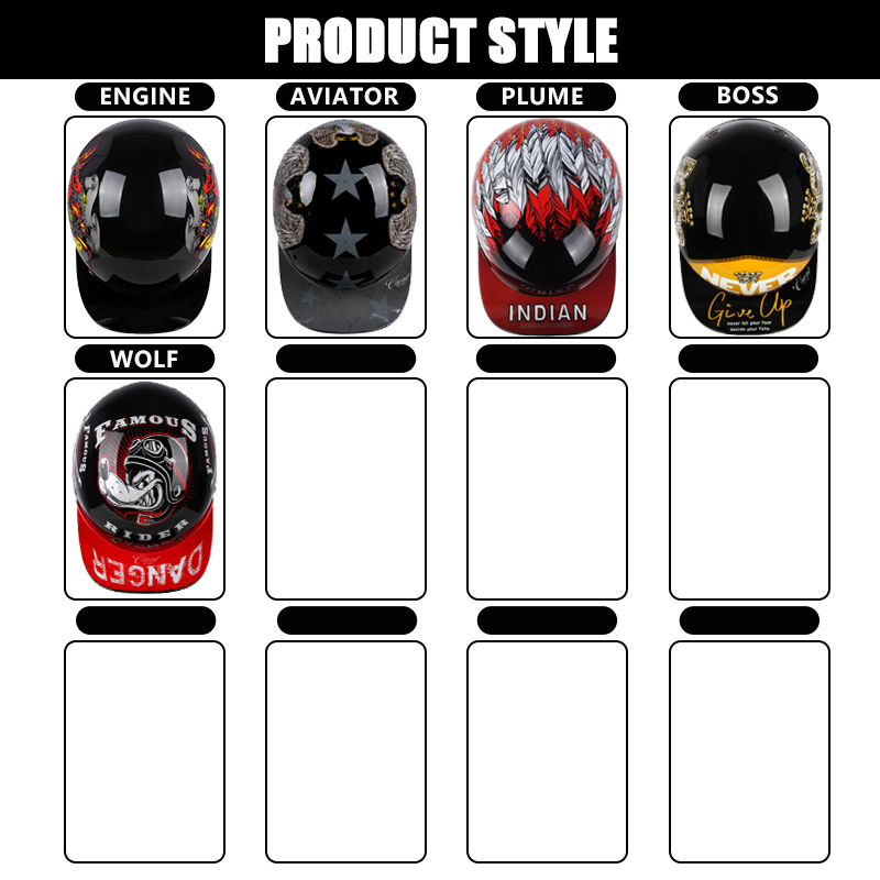 2024 Adult Open Face Summer Re - đánh giá và giá Vintage Open Face Retro Helmet