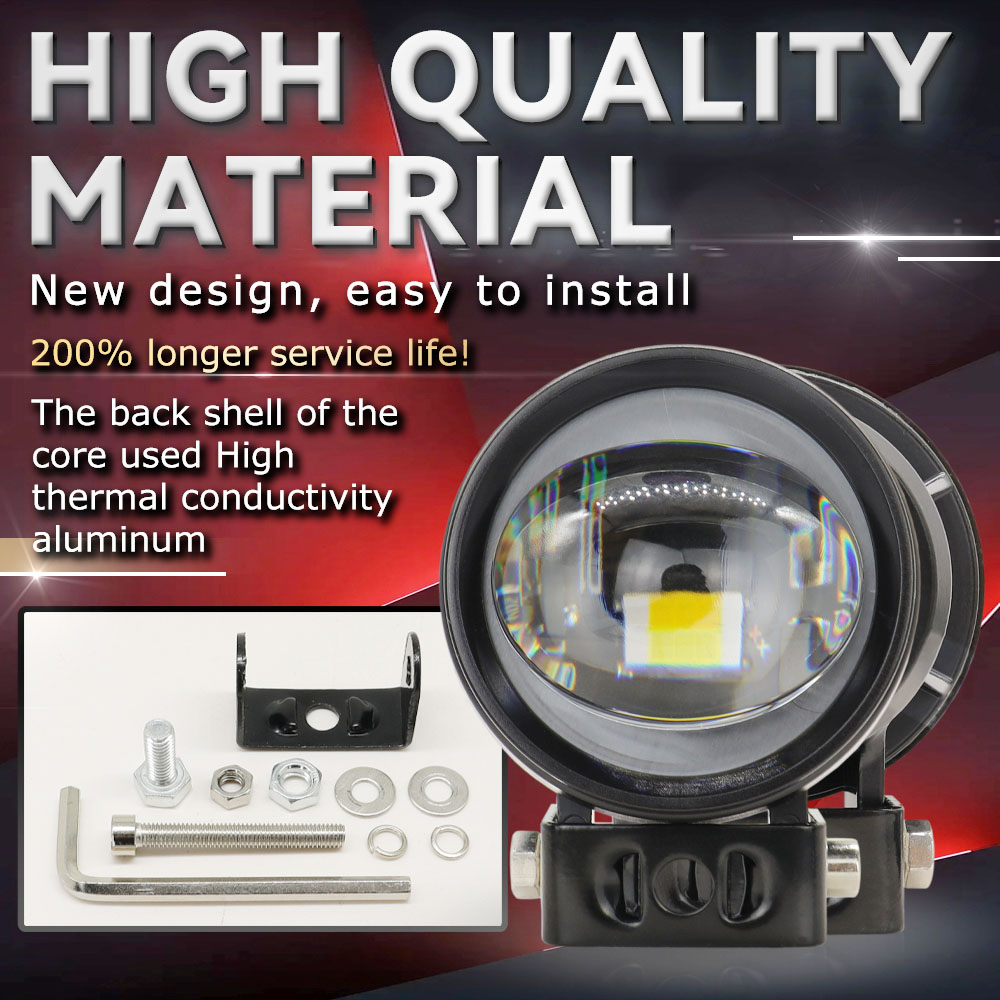 LED Projector Spotlights Motor - đánh giá và giá Universal Motorcycle Led Headlight Projector