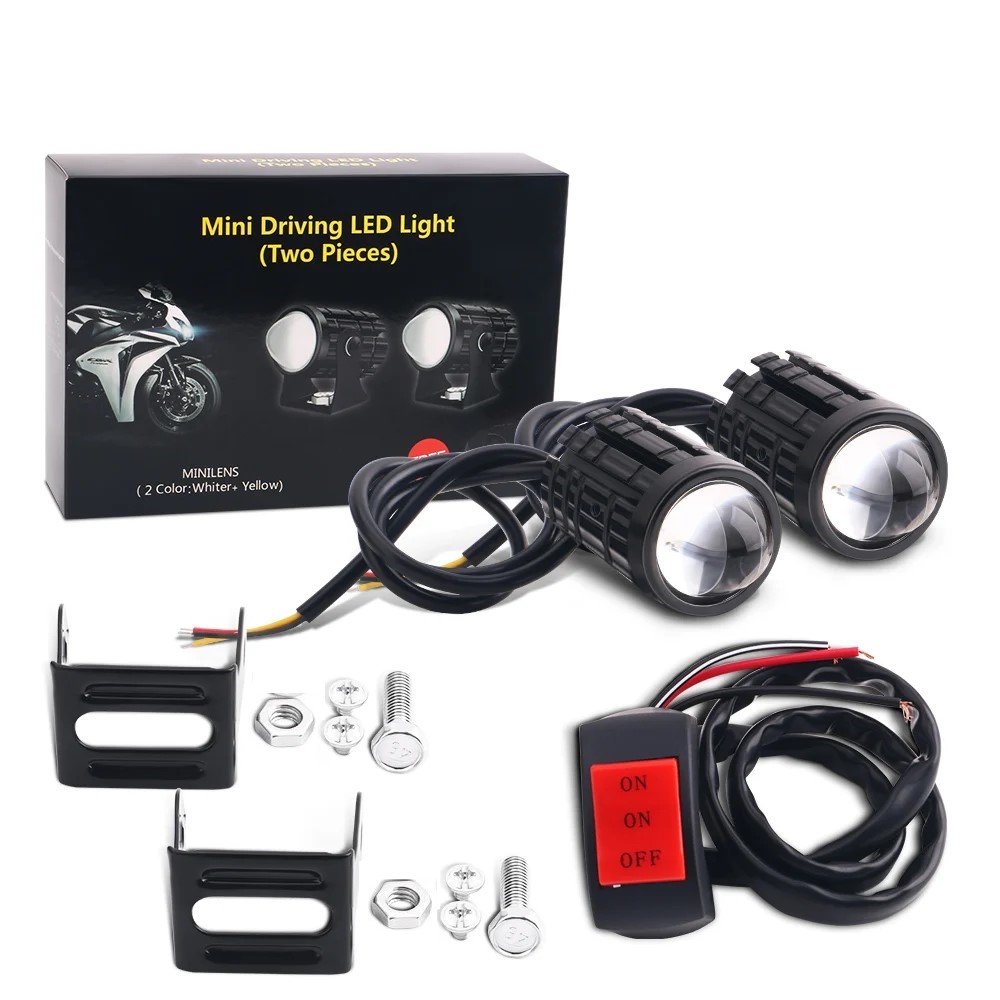 1/2PCS Universal Motorcycle LE - đánh giá và giá Universal Motorcycle Led Headlight Projector