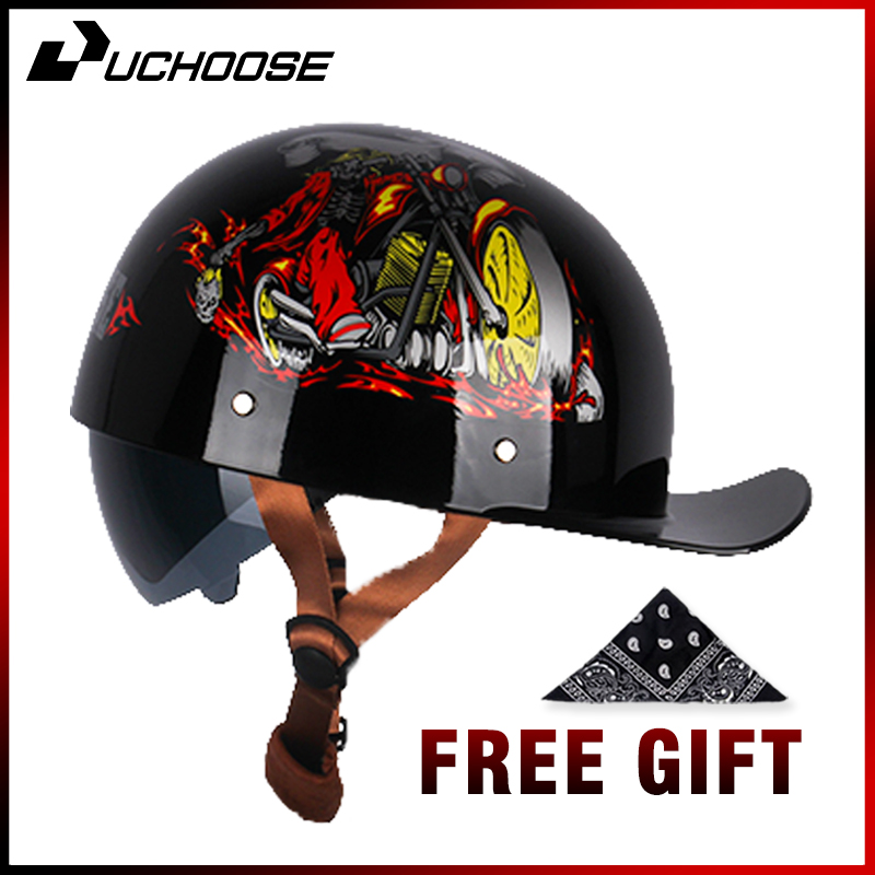 Uchoose Summer Motorcycle Casq - đánh giá và giá Vintage Open Face Retro Helmet