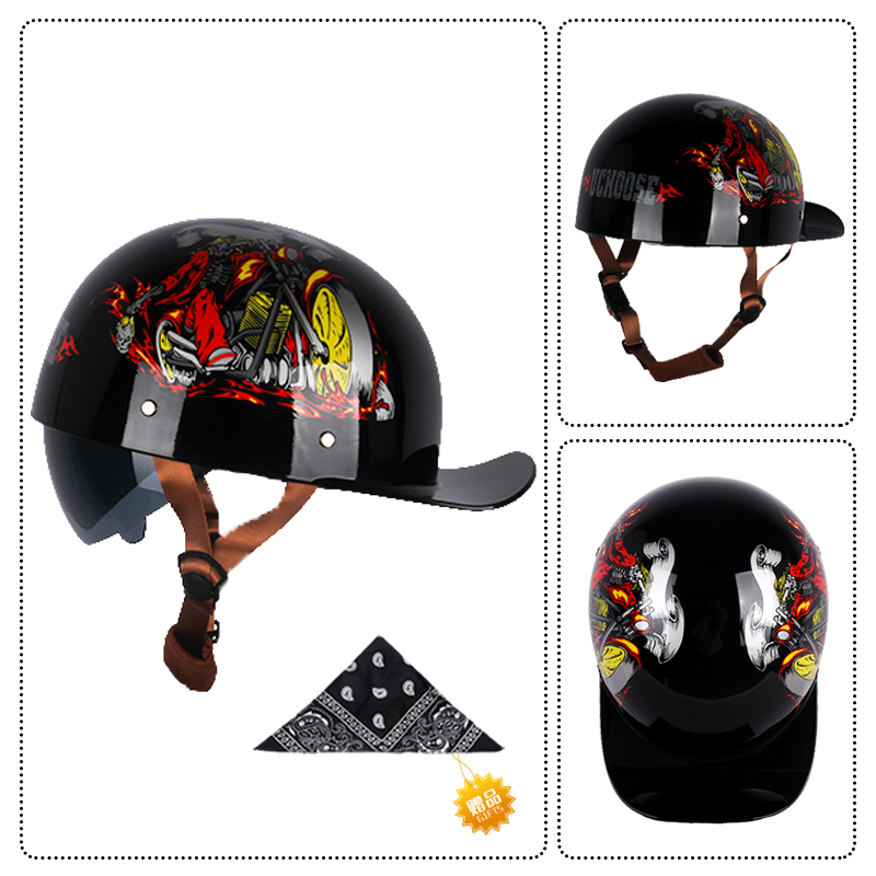 Uchoose Summer Motorcycle Casq - đánh giá và giá Vintage Open Face Retro Helmet