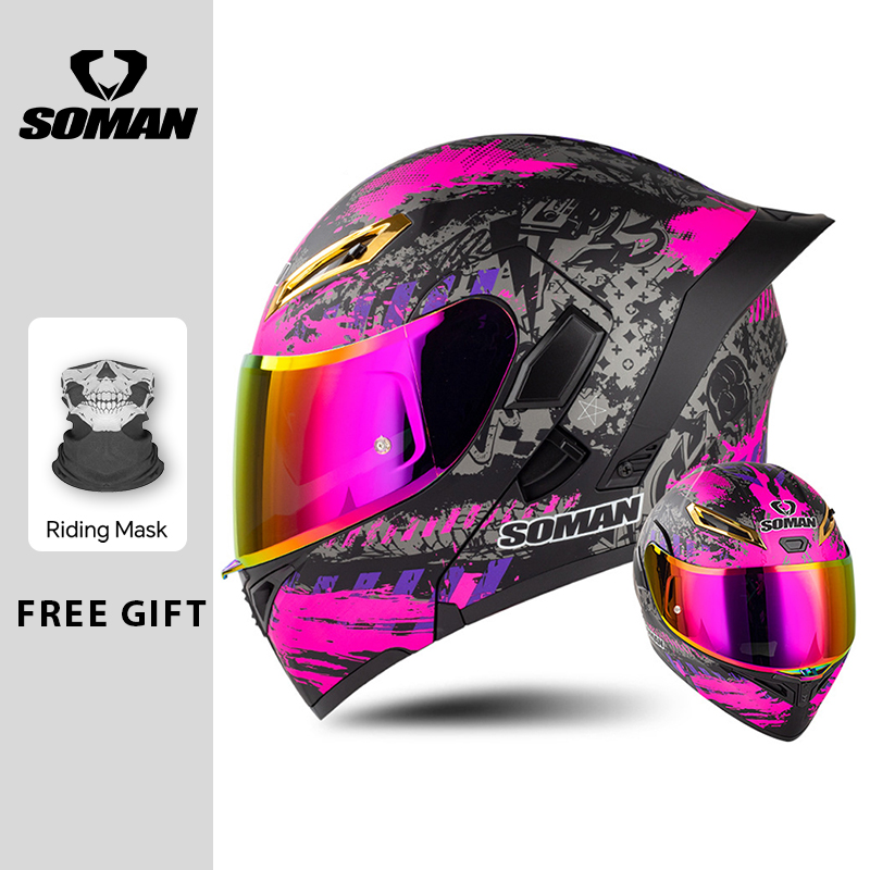 Unisex DOT Approved Dual Visor - đánh giá và giá Dual Visor Motorcycle Racing Helmet