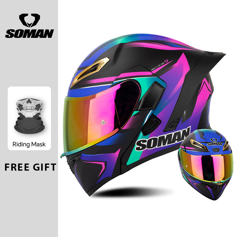 Unisex DOT Approved Dual Visor - đánh giá và giá Dual Visor Motorcycle Racing Helmet