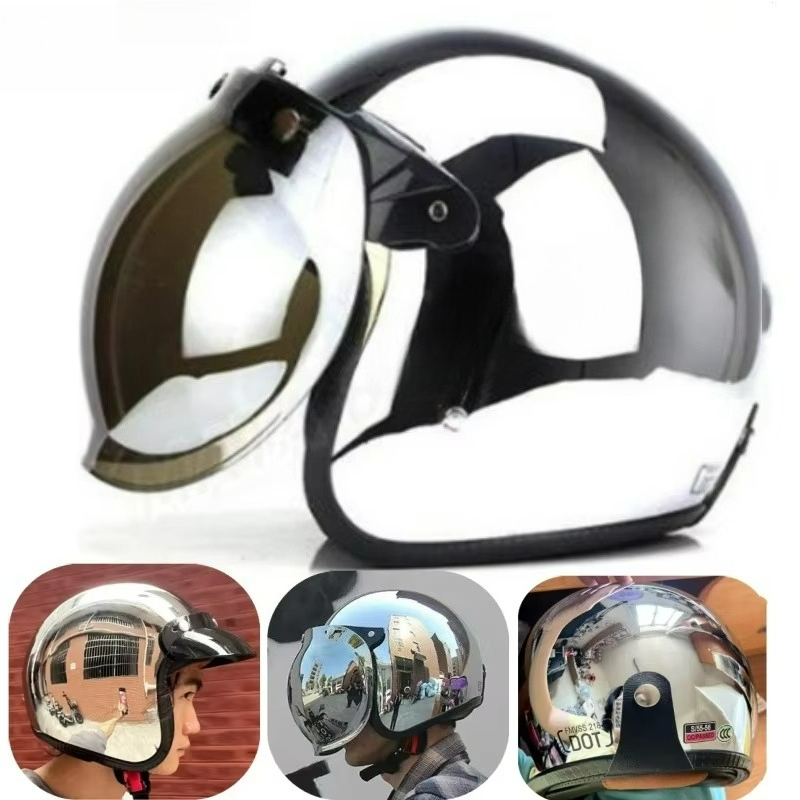 Hot Unique Silver Plating Open - đánh giá và giá Vintage Open Face Retro Helmet